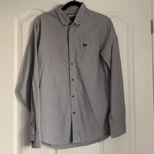 Men's Grey RVCA Casual Button Down